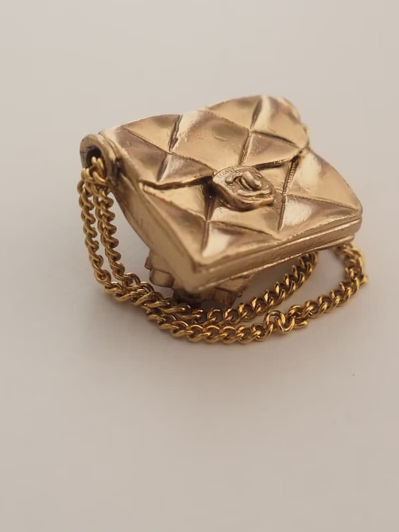 CHANEL シャネル マトラッセ バッグ イヤリング ゴールド ヴィンテージ