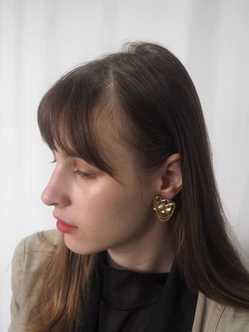 CHANEL シャネル マトラッセ バッグ イヤリング ゴールド ヴィンテージ