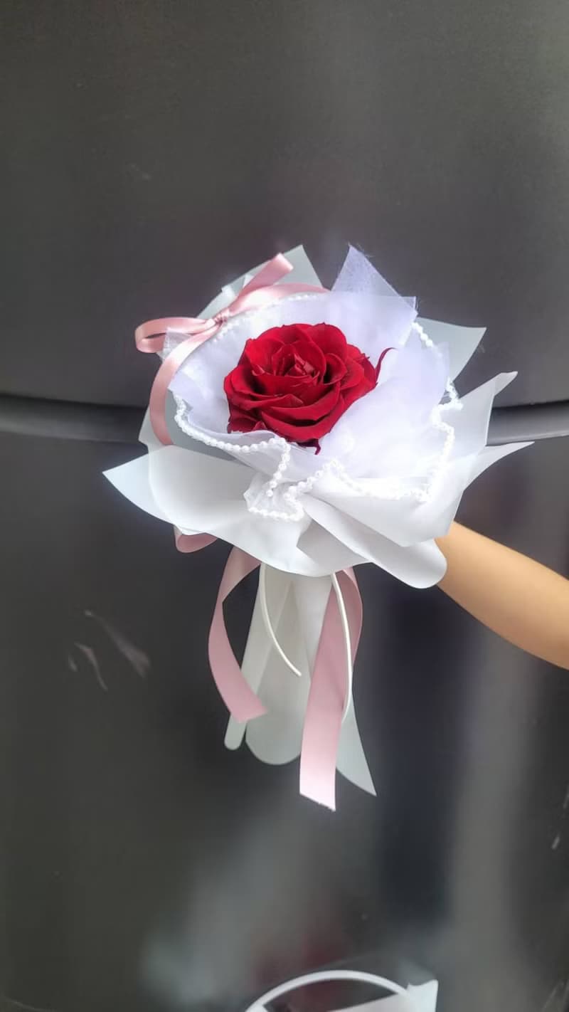 浪漫韓系永生大玫瑰花束 七夕情人節花束