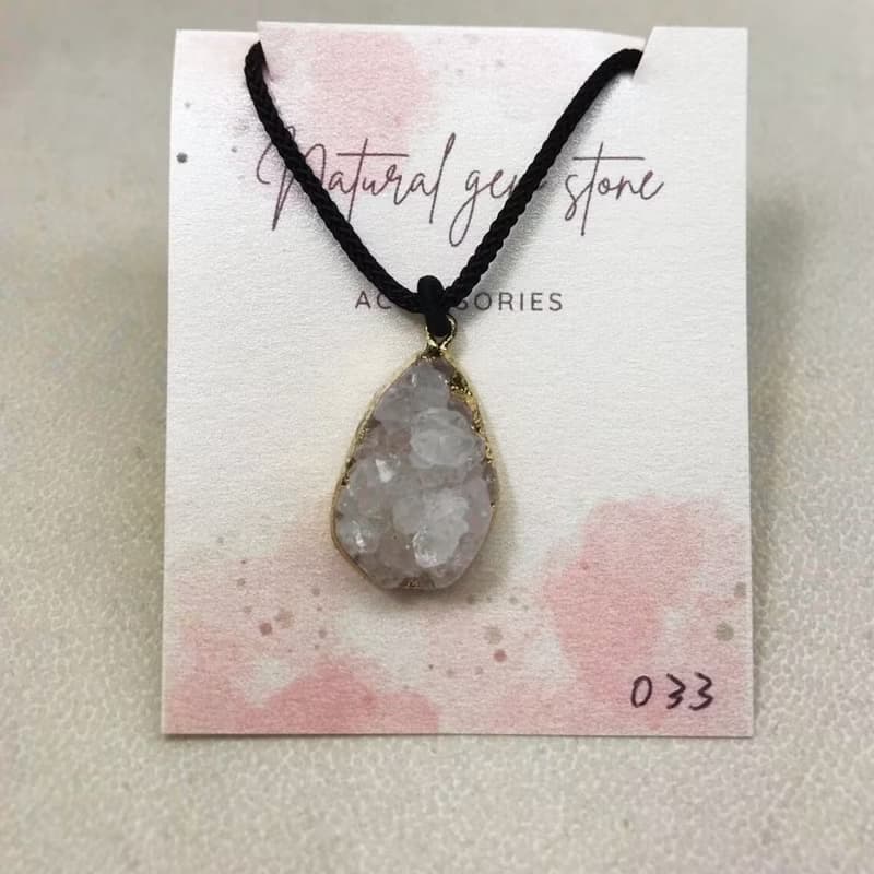 【出清品】天然水晶 | 晶簇項鍊 (長度可調節) | 快速出貨