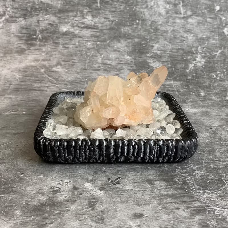 水晶簇- 紅水晶原礦  辦公室療癒微景觀 裝置擺飾 一物一圖
