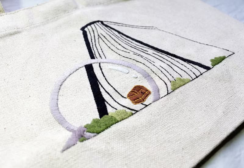手工刺繡環保小提袋 - 尋找書中的寶藏