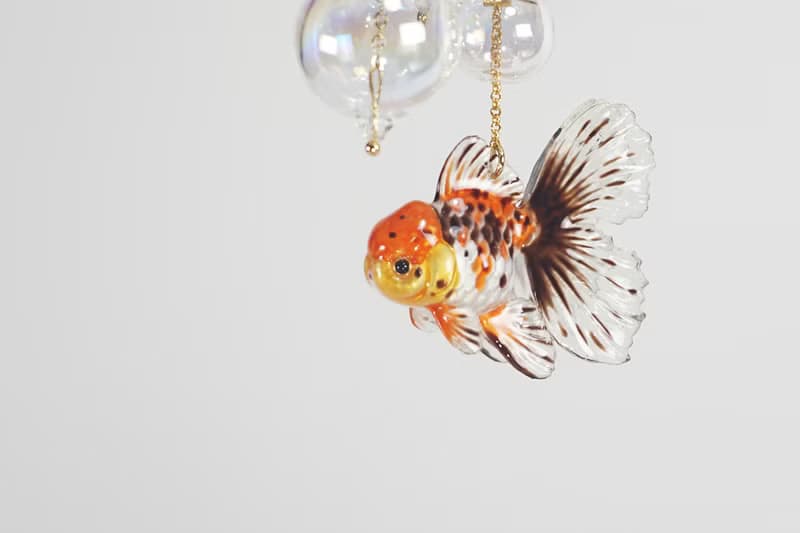 五花泰獅金魚靈動耳環耳夾 獨立設計 小動物可愛創意飾品交換禮物