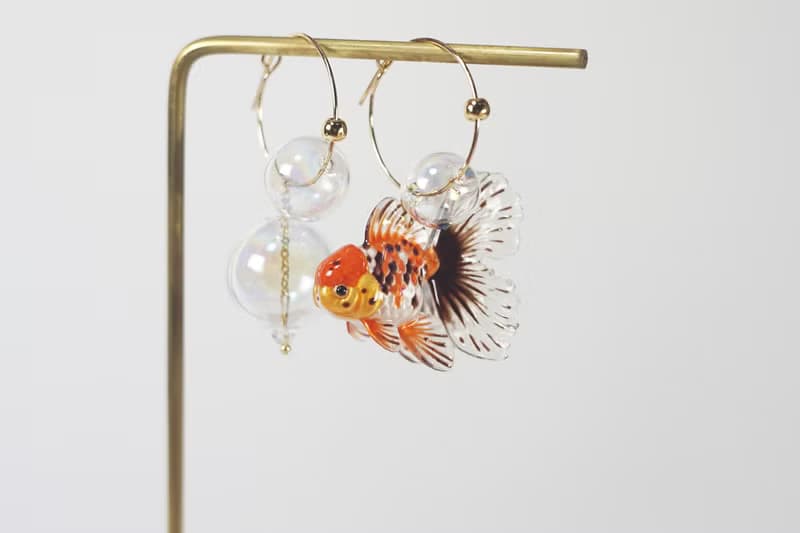 五花泰獅金魚靈動耳環耳夾 獨立設計 小動物可愛創意飾品交換禮物