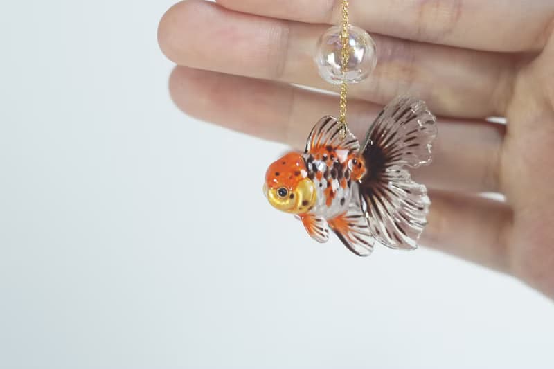 五花泰獅金魚靈動耳環耳夾 獨立設計 小動物可愛創意飾品交換禮物