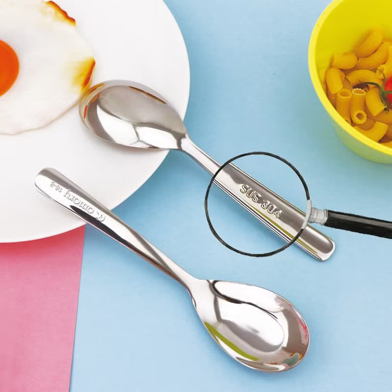 【OMORY】#304不鏽鋼韓式兒童湯匙-2入組