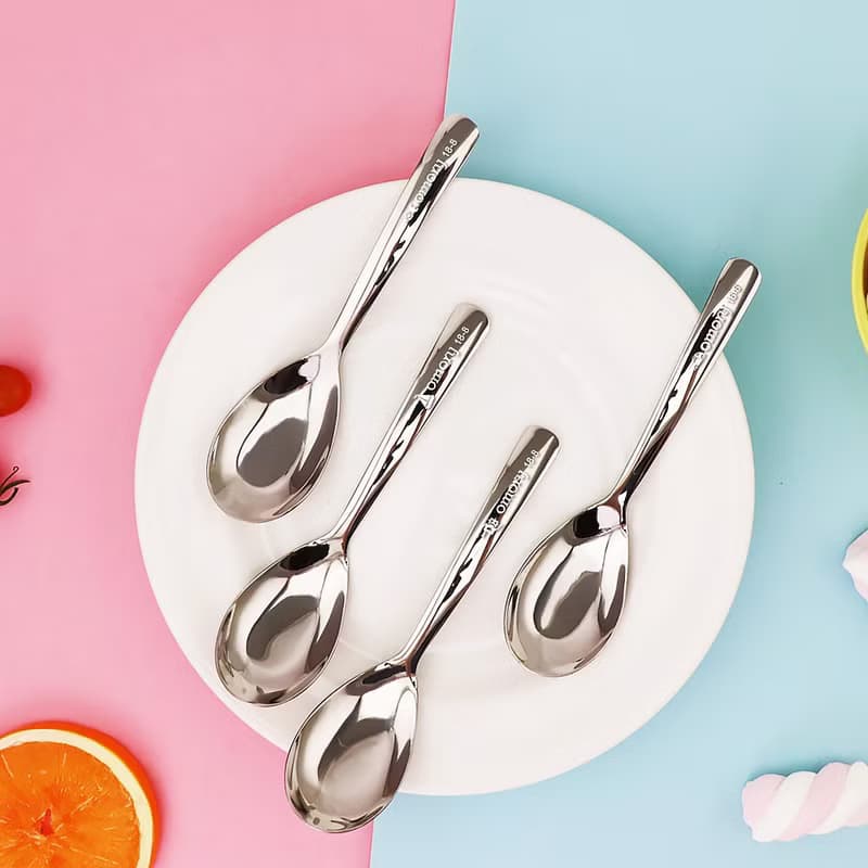 【OMORY】#304不鏽鋼韓式兒童湯匙-2入組