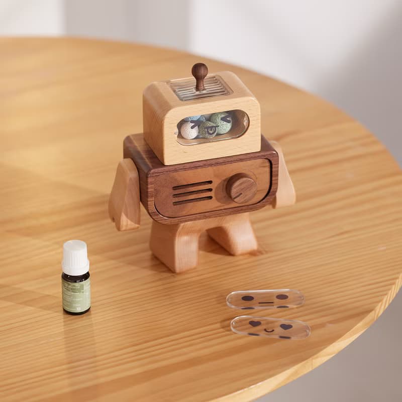 【 THE ROBOT 擴香機器人】 0水0加熱 全實木 香芬精油 擴香 生日