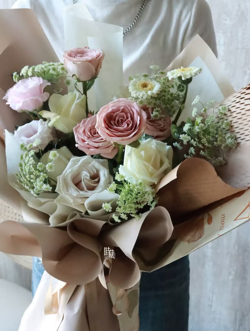 美拉德經典 卡布奇諾 玫瑰 鮮花花束/限台中地區