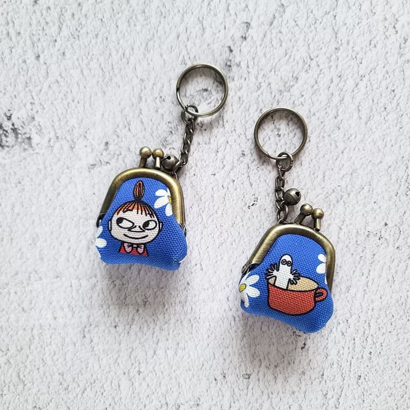 【Pinkoi x Moomin】小美與樹精 迷你 口金包 鑰匙圏 吊飾 -藍
