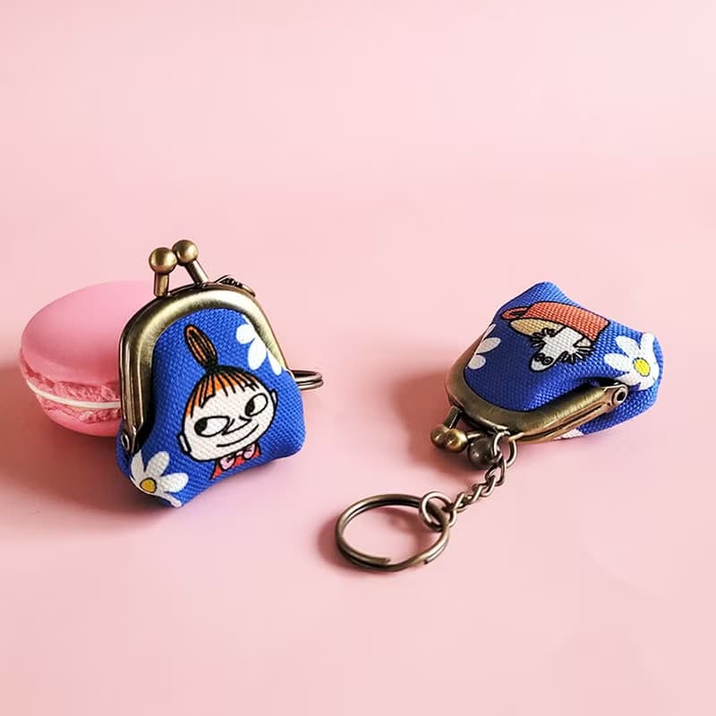 【Pinkoi x Moomin】小美與樹精 迷你 口金包 鑰匙圏 吊飾 -藍