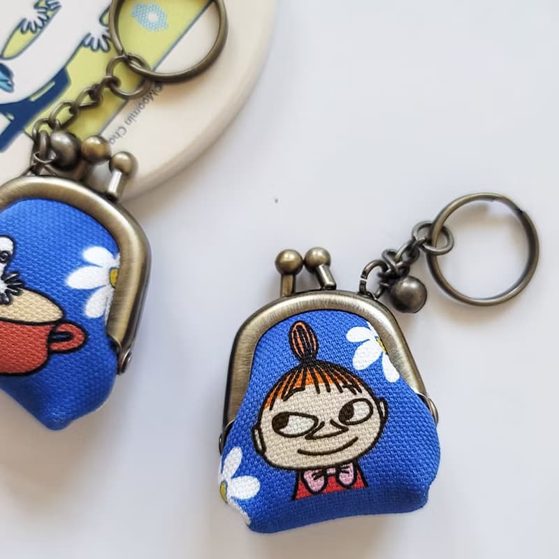 【Pinkoi x Moomin】小美與樹精 迷你 口金包 鑰匙圏 吊飾 -藍