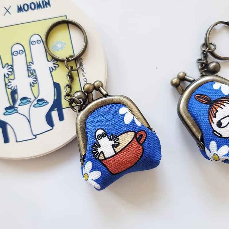 【Pinkoi x Moomin】小美與樹精 迷你 口金包 鑰匙圏 吊飾 -藍
