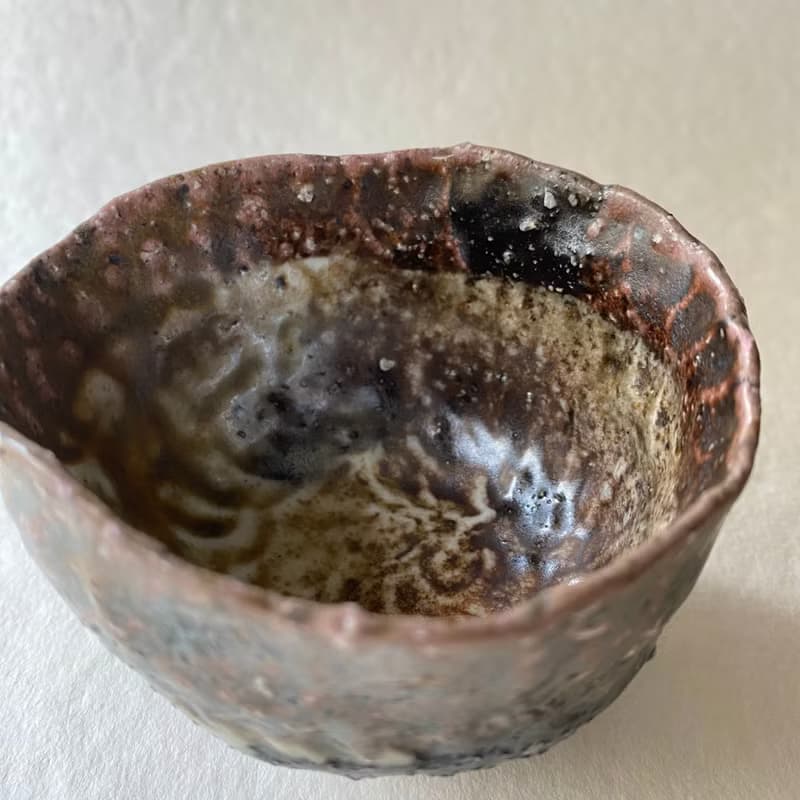 陶/柴燒/絞胎/經典三色小杯/附木盒