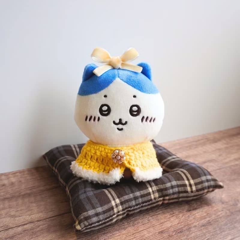 新春拜年服(黃) 娃衣 吉伊卡哇 ちいかわ Chiikawa 10cm適用