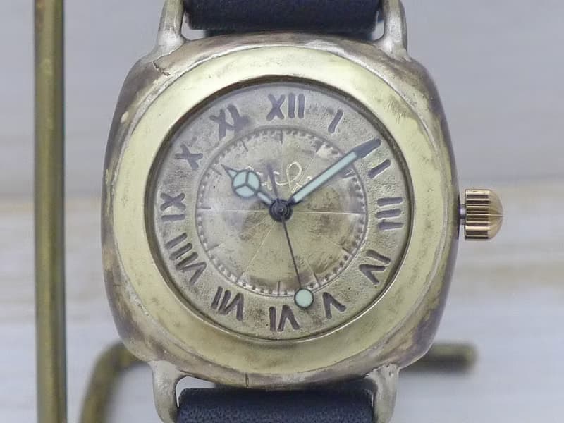 Caramel Box-MB 33mmBrass(真鍮)クッションケース 手作り腕時計 (393)