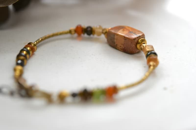 暮色│ 圖畫石x黃銅│ 黃銅手鍊