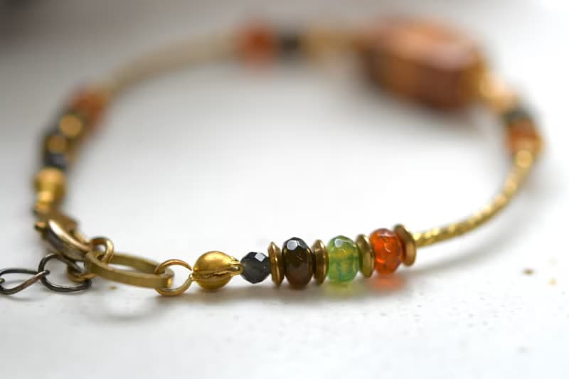 暮色│ 圖畫石x黃銅│ 黃銅手鍊