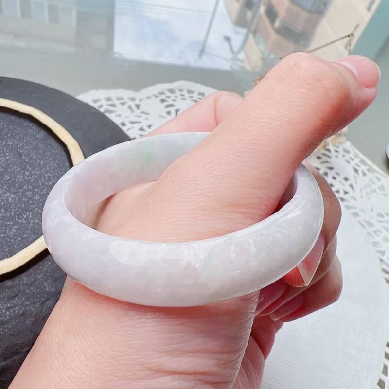 春帶彩翡翠寶寶鐲 | 14圍 |天然緬甸玉翡翠A貨 | 送禮