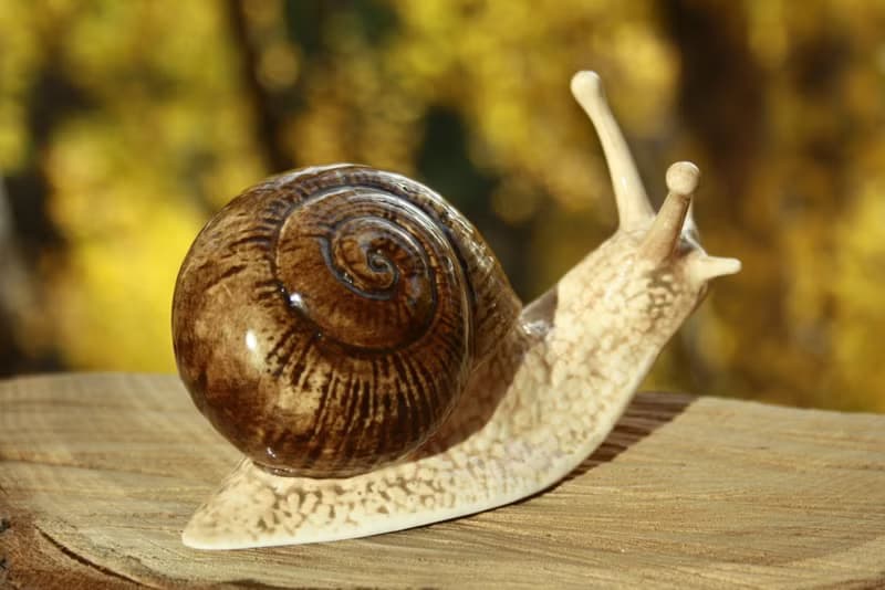 Snail porcelain figurine, statuette, statue