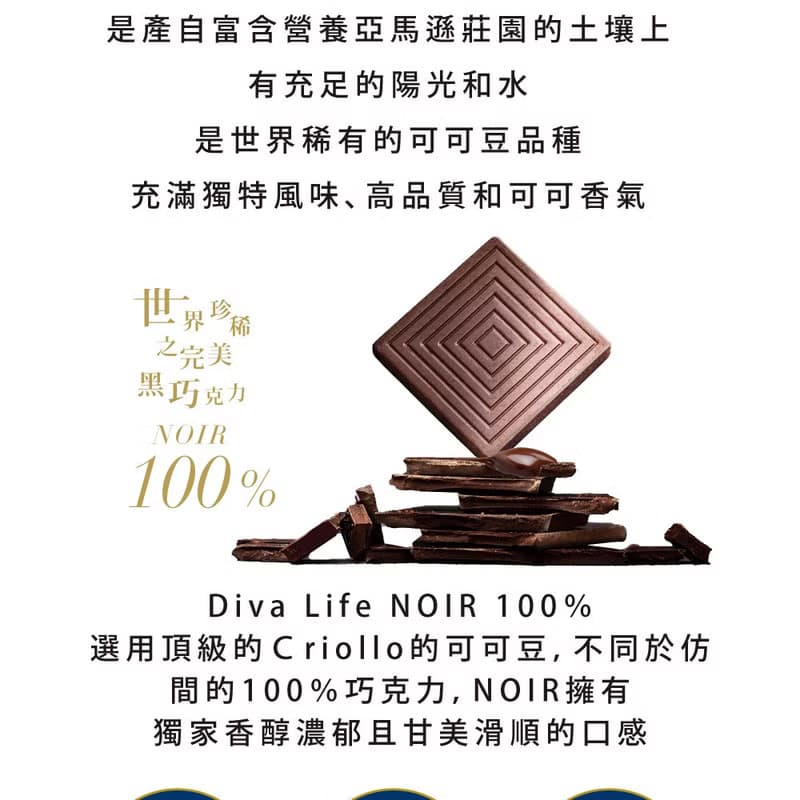 【Diva Life】亞馬遜無糖巧克力禮盒2入