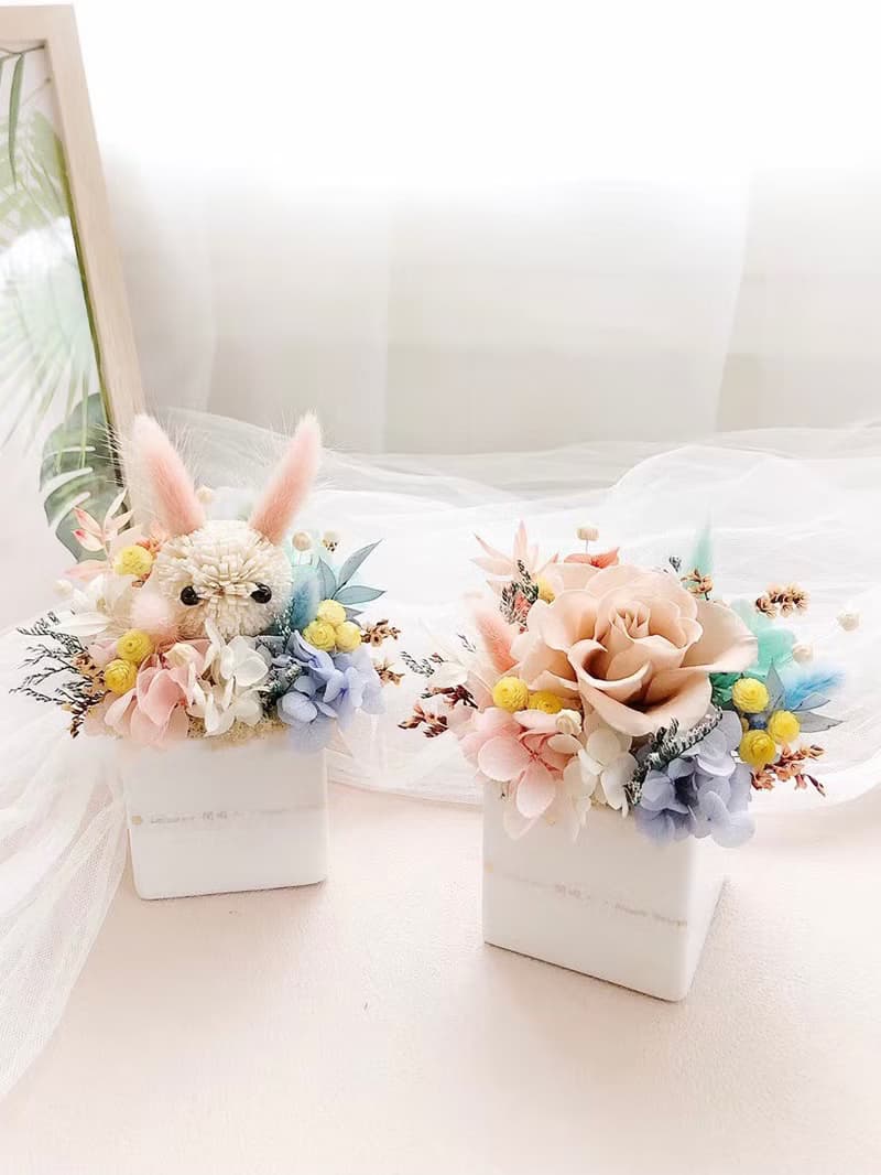 永生花 永生玫瑰花 乾燥花 婚禮小物 交換禮物 彩虹色 交換禮物