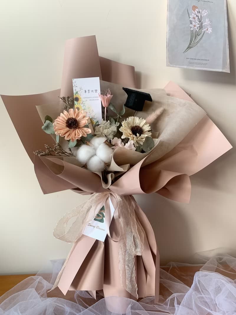 sueing_blossom  乾燥太陽花畢業花束