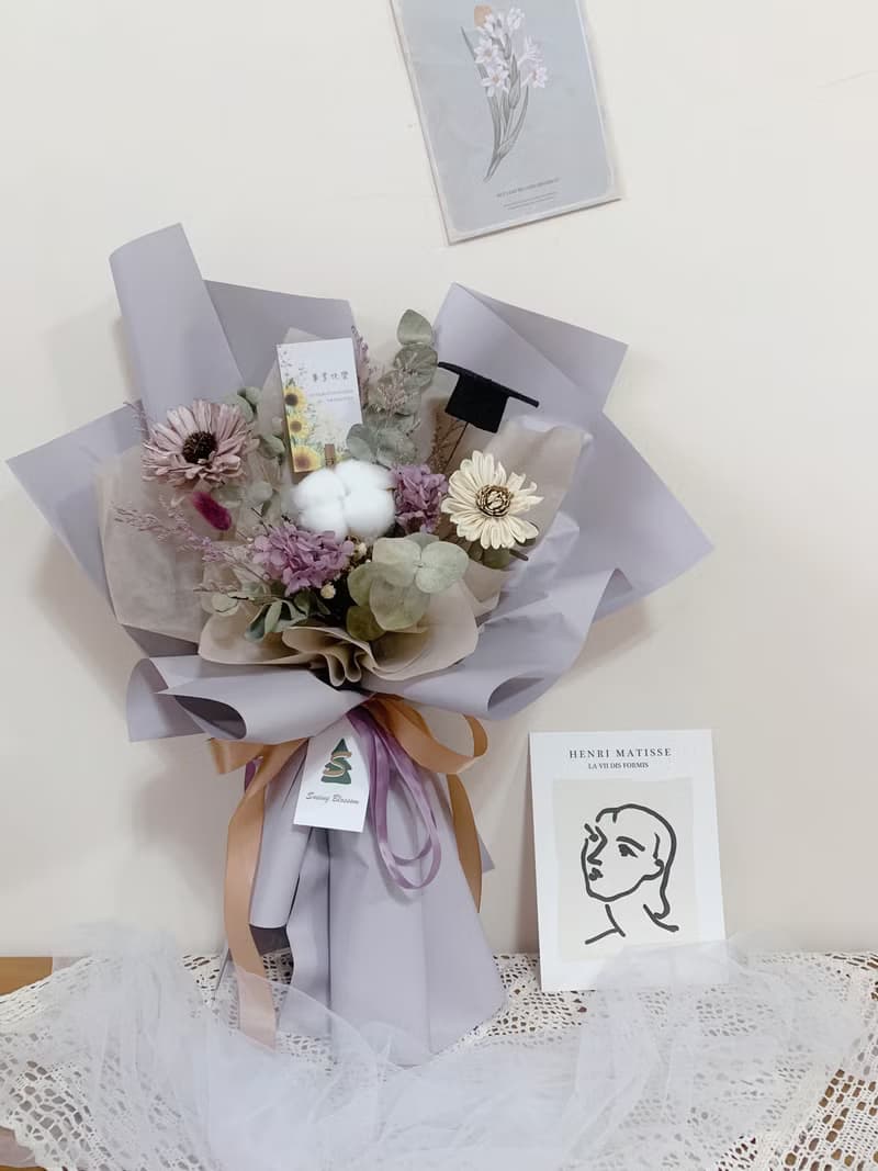 sueing_blossom  乾燥太陽花畢業花束