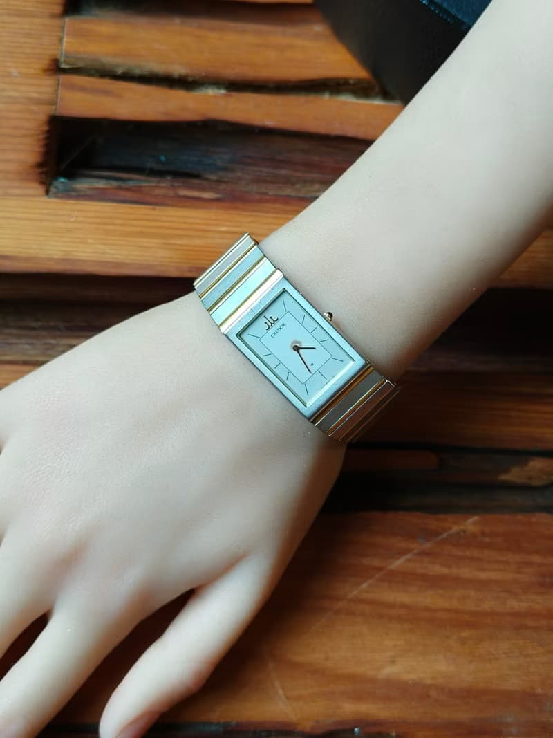 SEIKO旗下 頂級 CREDOR貴朵品牌  石英錶(絕版款) 鋼+22k鍍金