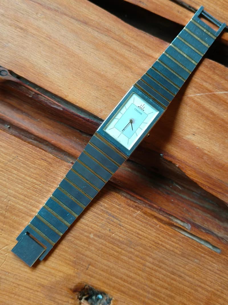 SEIKO旗下 頂級 CREDOR貴朵品牌  石英錶(絕版款) 鋼+22k鍍金