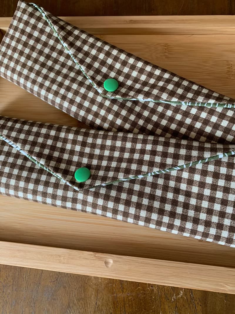 文青風環保純棉筷袋~竹林深處 時尚咖 日本 潮物 收納 手作餐具袋