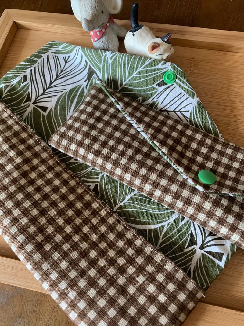 文青風環保純棉筷袋~竹林深處 時尚咖 日本 潮物 收納 手作餐具袋