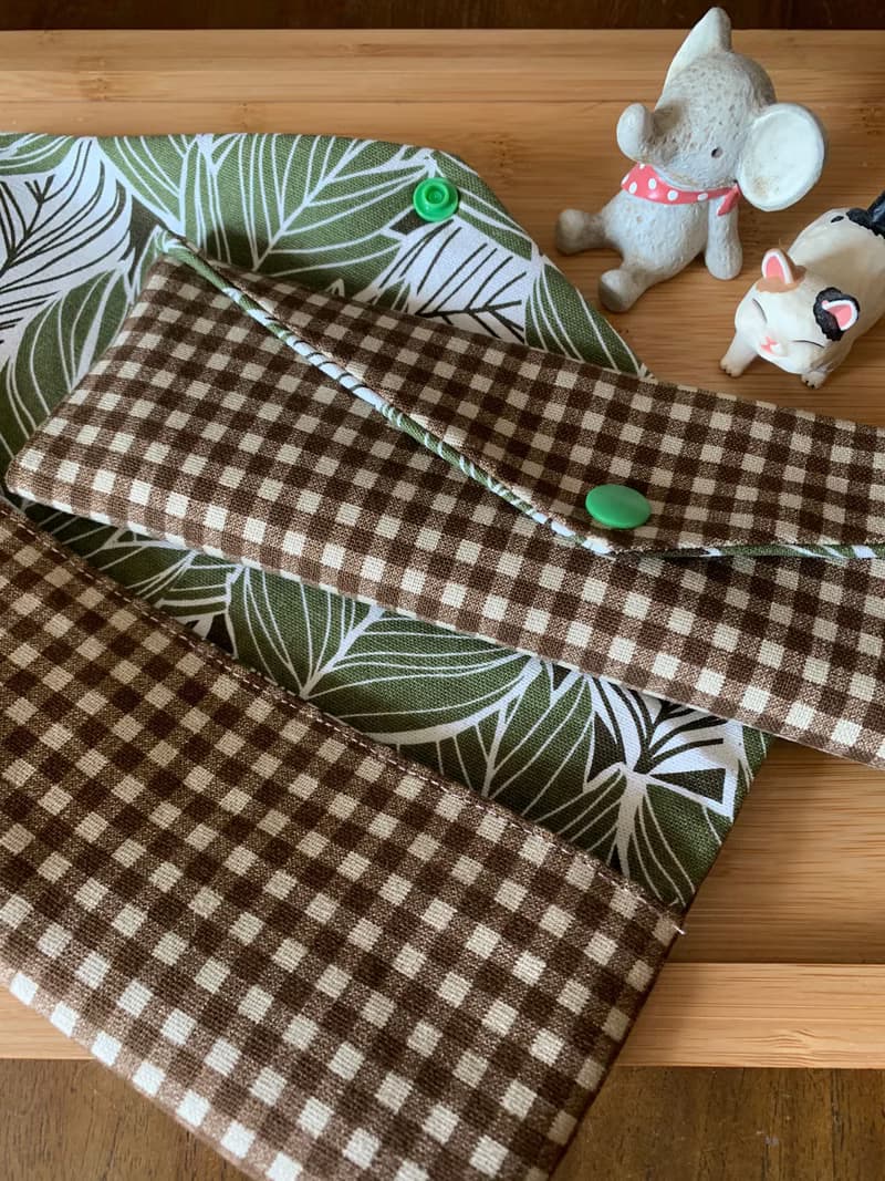 文青風環保純棉筷袋~竹林深處 時尚咖 日本 潮物 收納 手作餐具袋