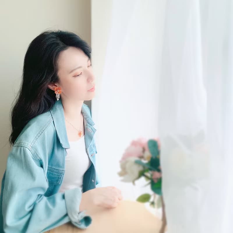 耳環 罌粟花 樹脂 水鑽 銀飾 耳夾 琉璃 禮物 禮盒 手工 情人節