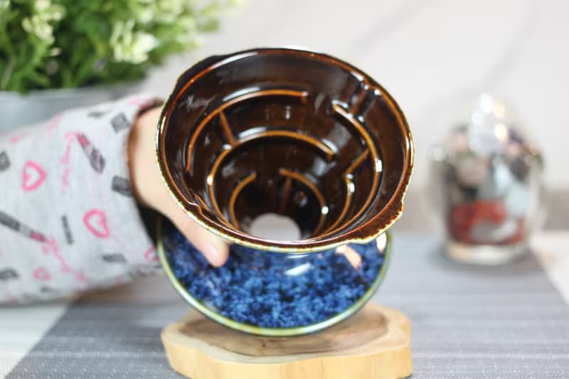 【母親節禮物】湛海 天目釉 迷宮咖啡濾杯 單人用00號 台灣綠工藝