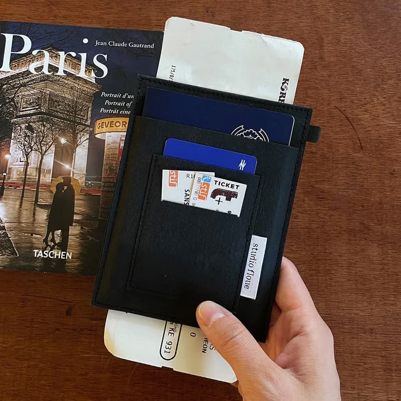 RFID blocking paper leather passport case
