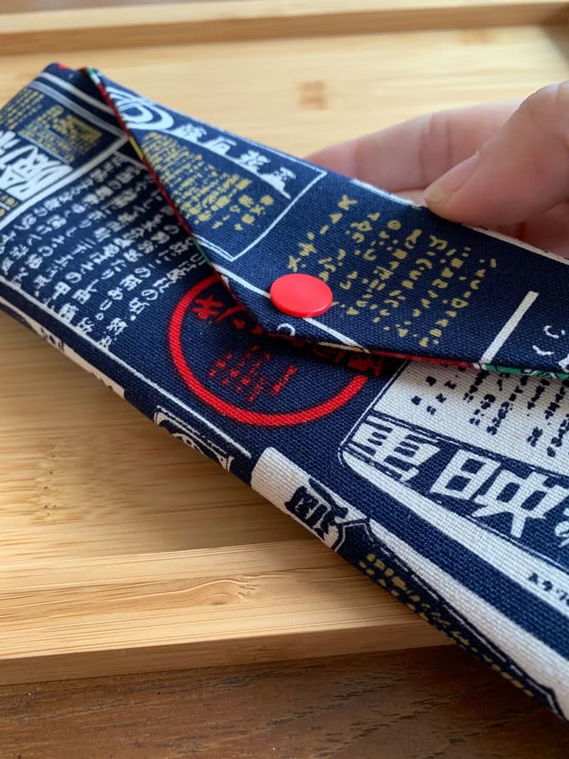 文青風環保筷袋 ~深夜食堂 沈穩深藍 收納包環保筷袋.手作餐具袋