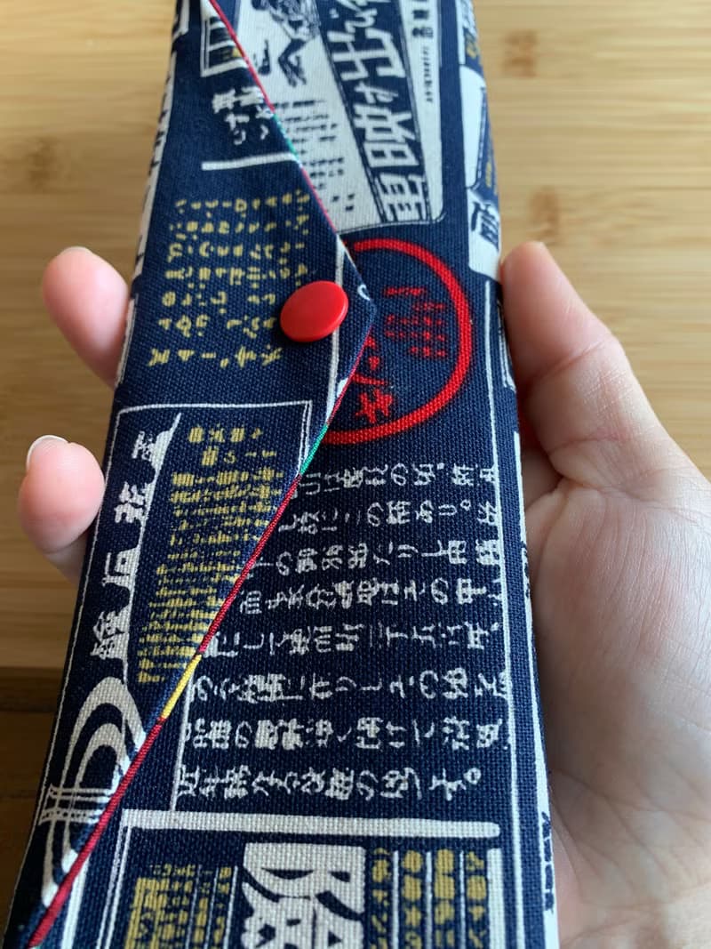 文青風環保筷袋 ~深夜食堂 沈穩深藍 收納包環保筷袋.手作餐具袋