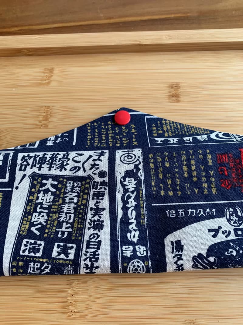 文青風環保筷袋 ~深夜食堂 沈穩深藍 收納包環保筷袋.手作餐具袋