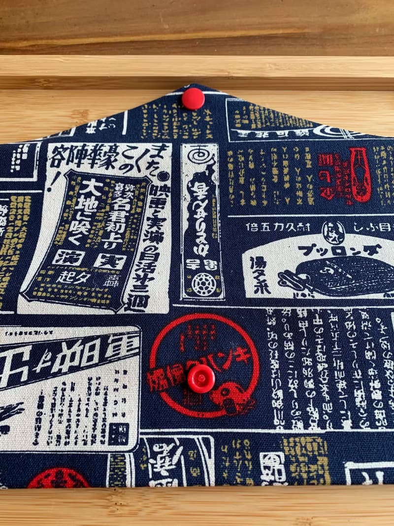 文青風環保筷袋 ~深夜食堂 沈穩深藍 收納包環保筷袋.手作餐具袋