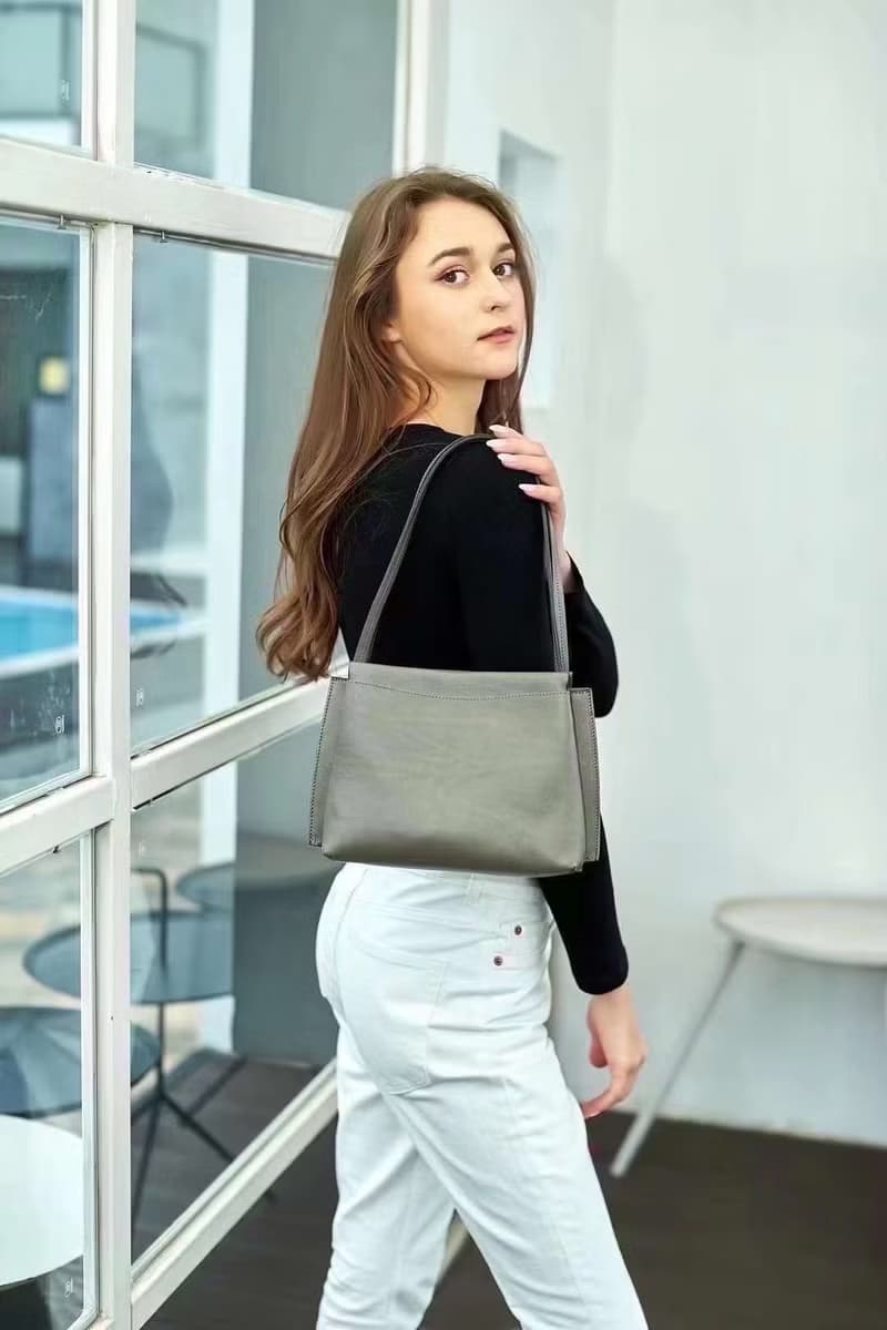 【歲末 7 折】極簡風格女包手工製作真皮斜跨單肩包/側背包/手袋