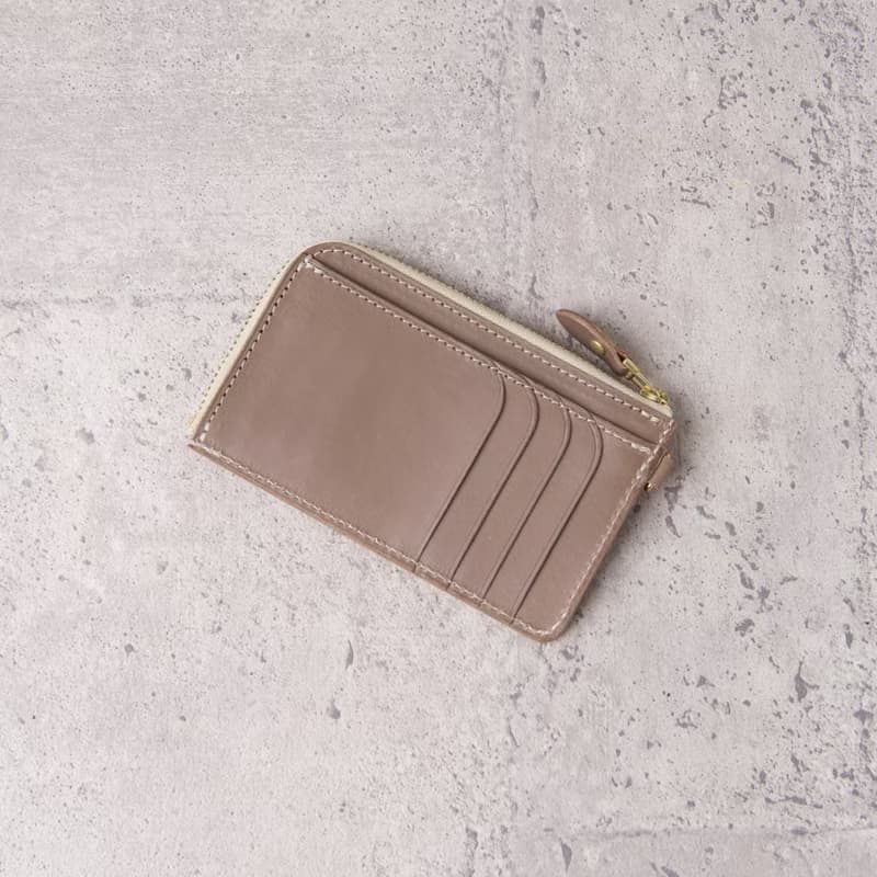 L型拉鍊零錢卡夾包(含手掛繩) L-zip Card Holder/灰