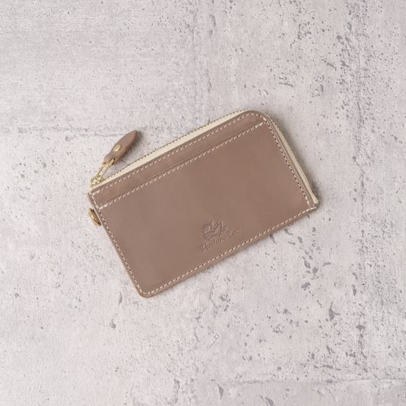 L型拉鍊零錢卡夾包(含手掛繩) L-zip Card Holder/灰