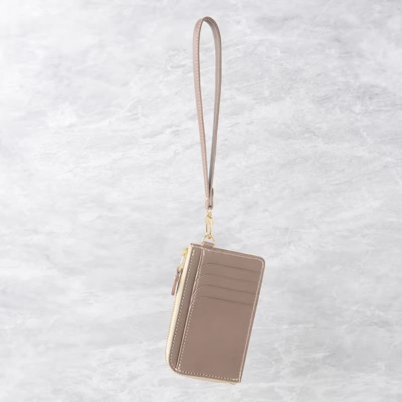 L型拉鍊零錢卡夾包(含手掛繩) L-zip Card Holder/灰
