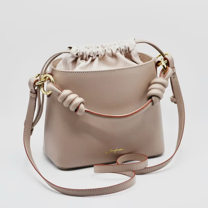 真皮包包 Fuji Bucket Bag 束口袋 / Taupe