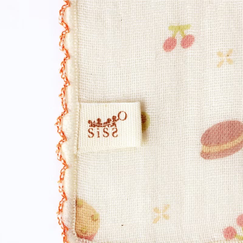【SISSO有機棉】甜櫻桃開心果紗布手帕巾(二入)
