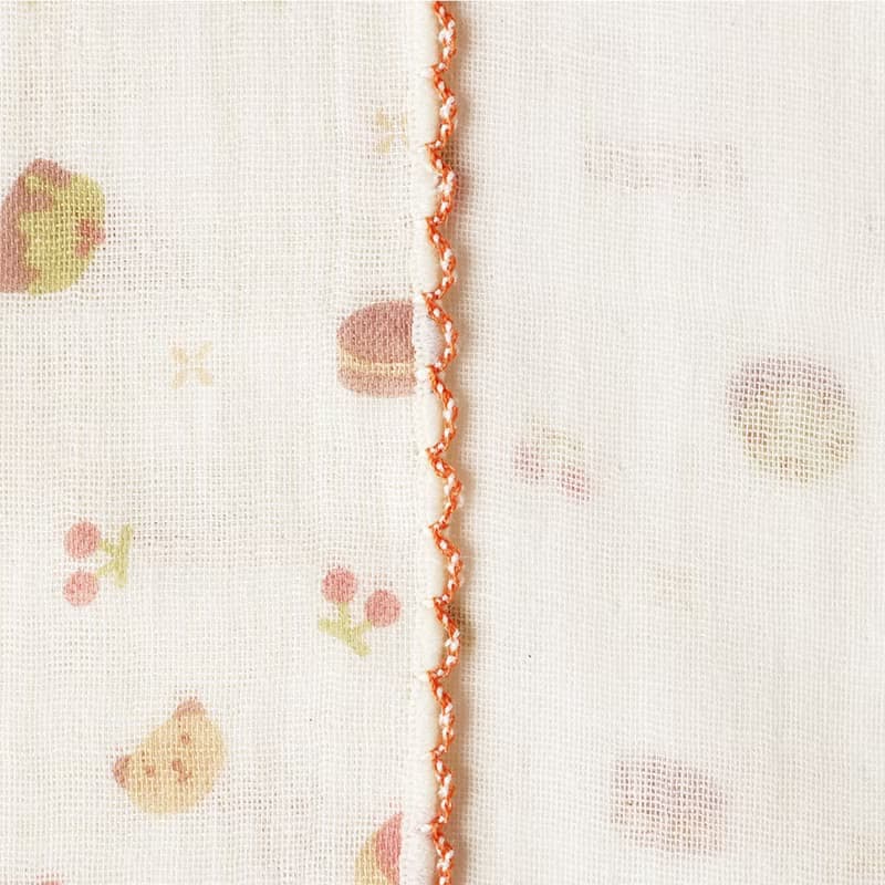 【SISSO有機棉】甜櫻桃開心果紗布手帕巾(二入)