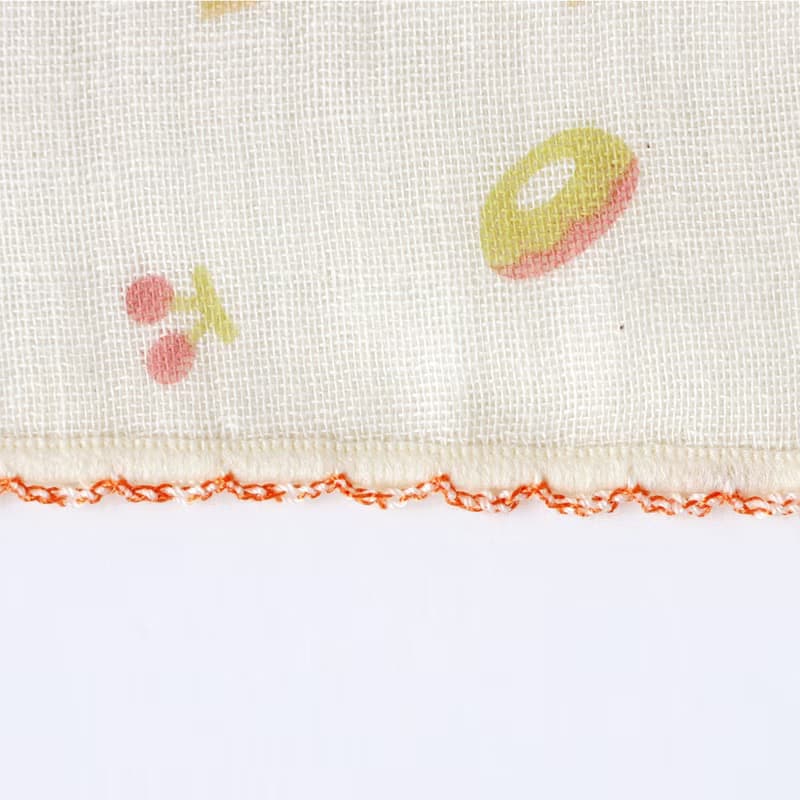 【SISSO有機棉】甜櫻桃開心果紗布手帕巾(二入)