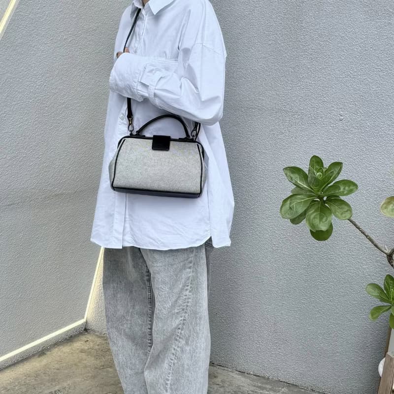 Atelier nuu小杜勒斯包 黑色 醫生包  禮物 豊岡鞄
