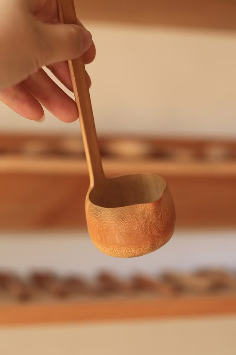 手工打磨 原創竹茶器 | 竹提水勺 茶具 | 老斑竹 | 接單訂制